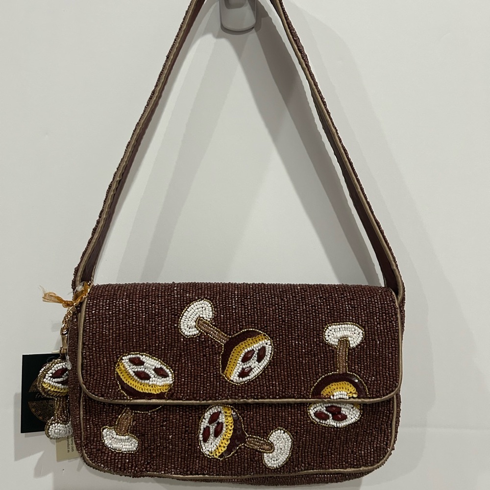 Espresso Martini Beaded Bag with Martini Charm